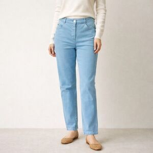 St. John Sport Vintage Y2K Robins Egg Blue High Rise Straight Leg Jeans Size 2